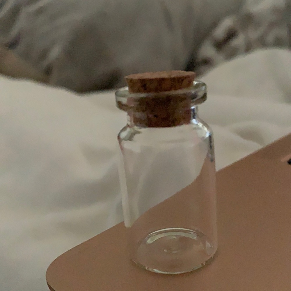 small crystal jar